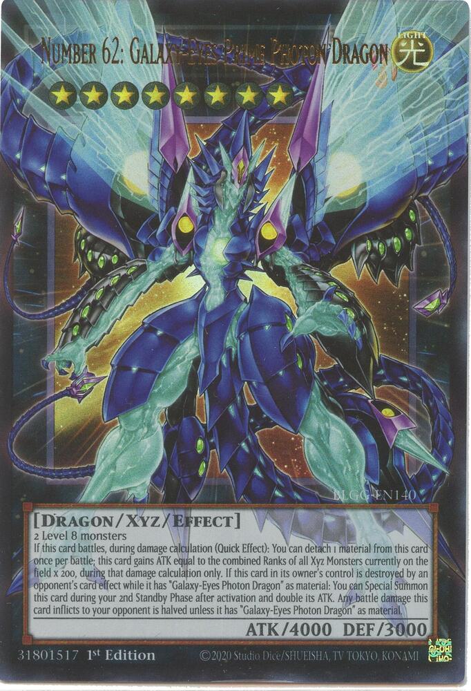 Number 62: Galaxy-Eyes Prime Photon Dragon - Battles of Legend: Glorious Gallery - VGMX