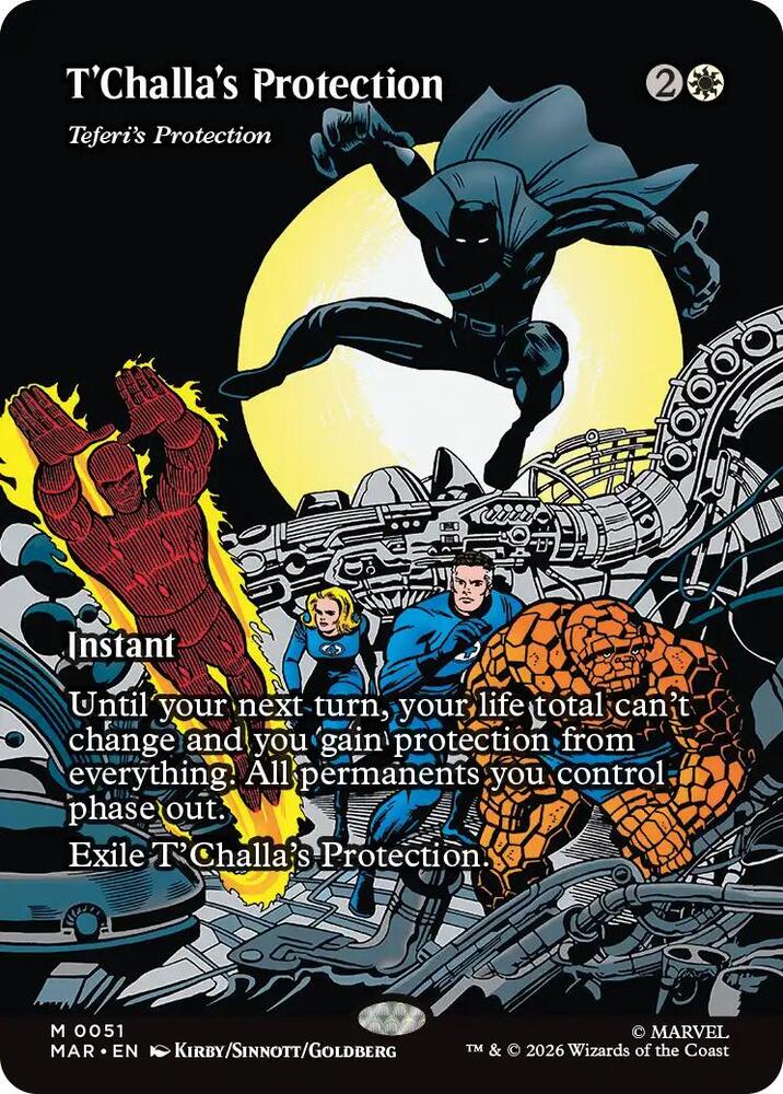 Magic: The Gathering: T'Challa's Protection - Teferi's Protection (Borderless) - Marvel Universe Eternal-Legal - VGMX
