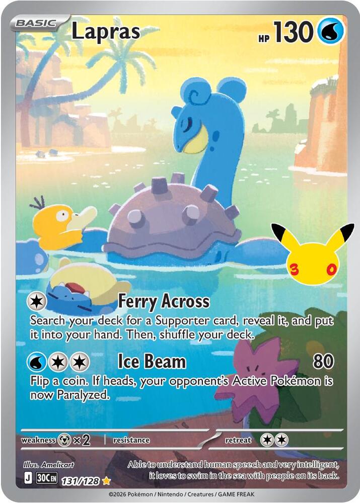 Pokémon: Lapras - 131/128 - ME: 30th Celebration - VGMX