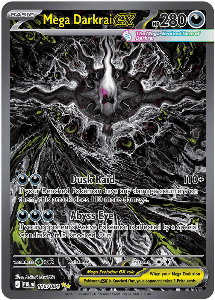 Pokémon: Mega Darkrai ex - 116/084 - ME05: Pitch Black - VGMX
