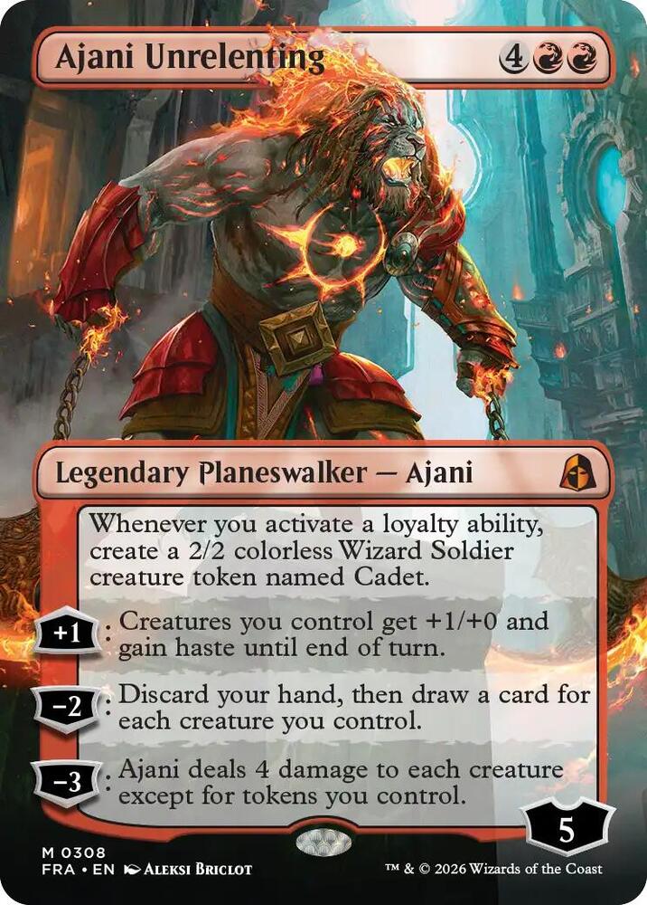Magic: The Gathering: Ajani Unrelenting (Borderless) - Reality Fracture - VGMX