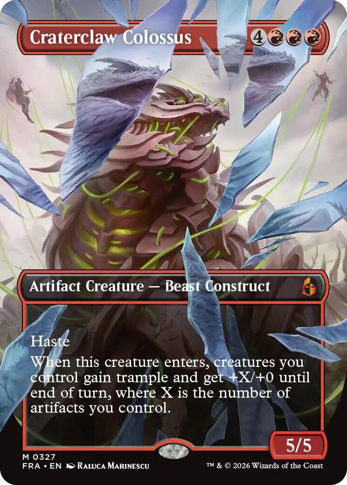 Magic: The Gathering: Craterclaw Colossus (Borderless) (0327) - Reality Fracture - VGMX