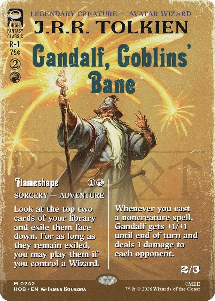 Magic: The Gathering: Gandalf, Goblins' Bane (Borderless) - The Hobbit - VGMX