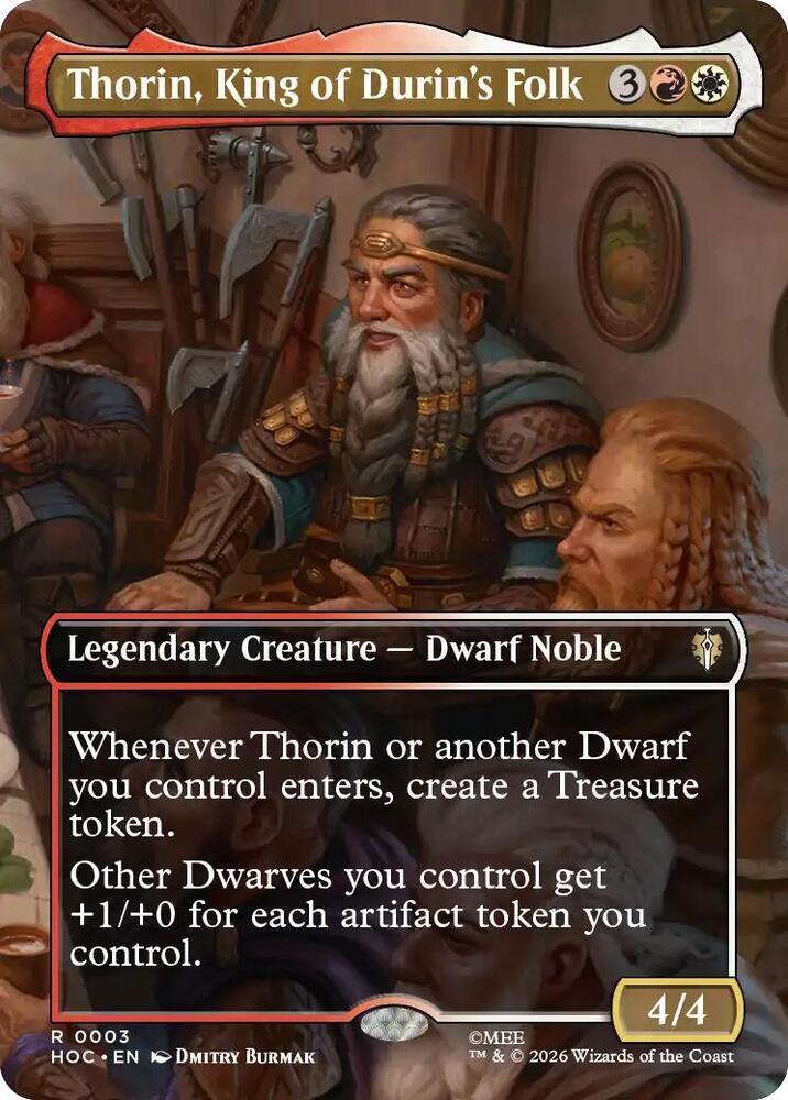 Magic: The Gathering: Thorin, King of Durin's Folk (Borderless) - The Hobbit: Eternal-Legal - VGMX