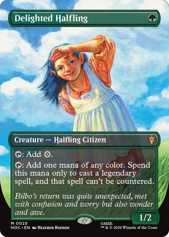 Magic: The Gathering: Delighted Halfling (Borderless) - The Hobbit: Eternal-Legal - VGMX