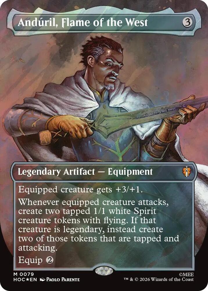 Magic: The Gathering: Anduril, Flame of the West (Borderless) (Surge Foil) - The Hobbit: Eternal-Legal - VGMX
