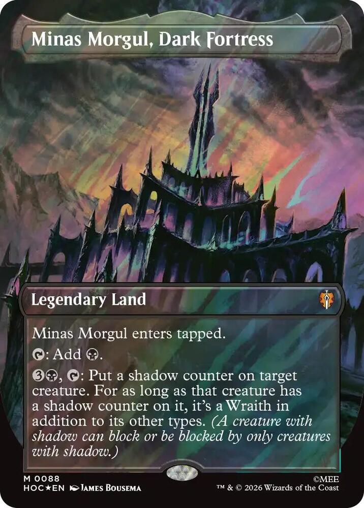 Magic: The Gathering: Minas Morgul, Dark Fortress (Borderless) (Surge Foil) - The Hobbit: Eternal-Legal - VGMX