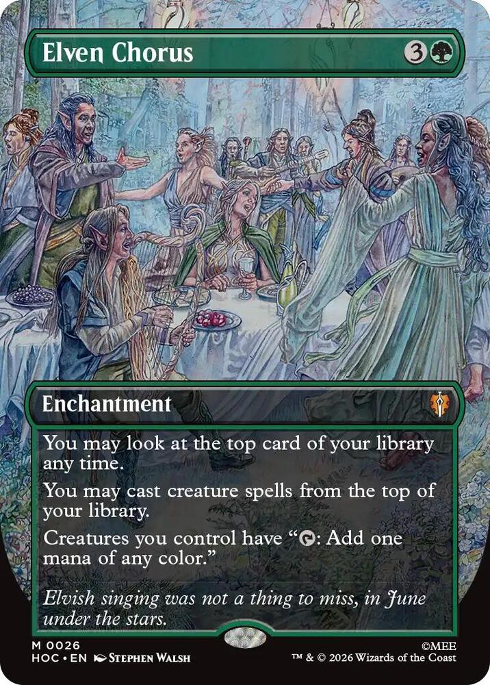 Magic: The Gathering: Elven Chorus (Borderless) - The Hobbit: Eternal-Legal - VGMX