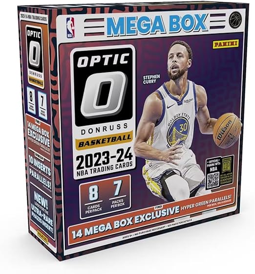 2023/24 Panini Donruss Optic Basketball Hobby Mega Trading Card Box (Hyper Green Prizms)