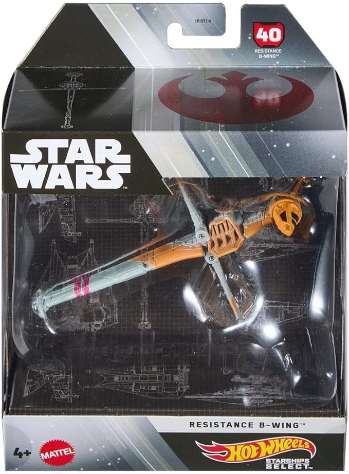 Hot Wheels Star Wars Starships Select Resistance B-Wing Diecast Vehicle - VGMX