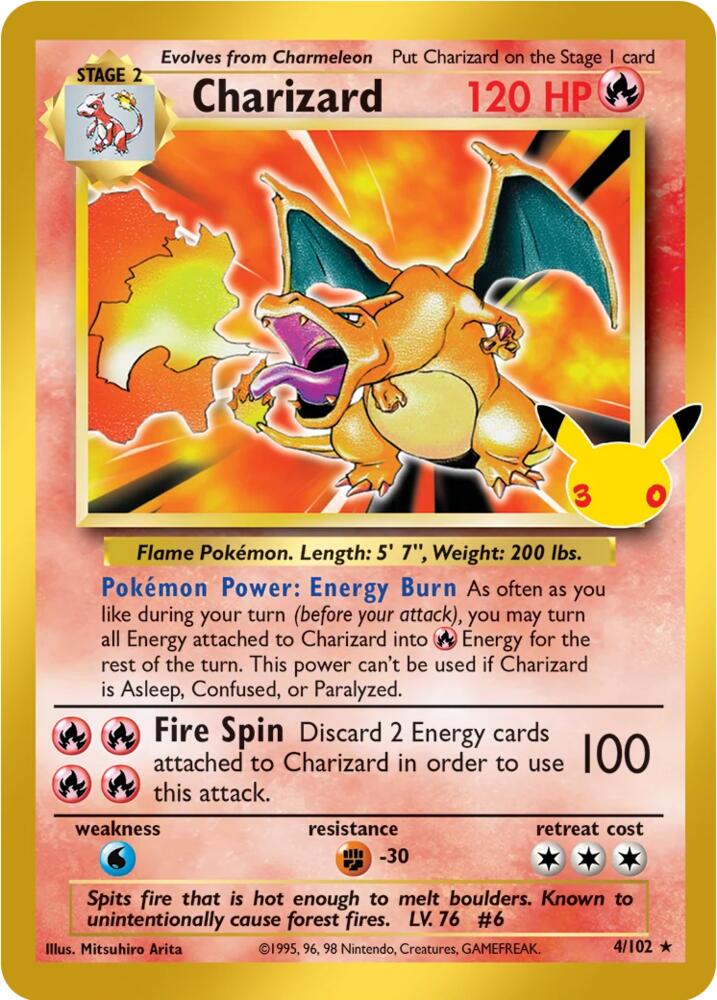 Pokémon: Charizard - 4/102 - ME: 30th Celebration Classic Collection - VGMX