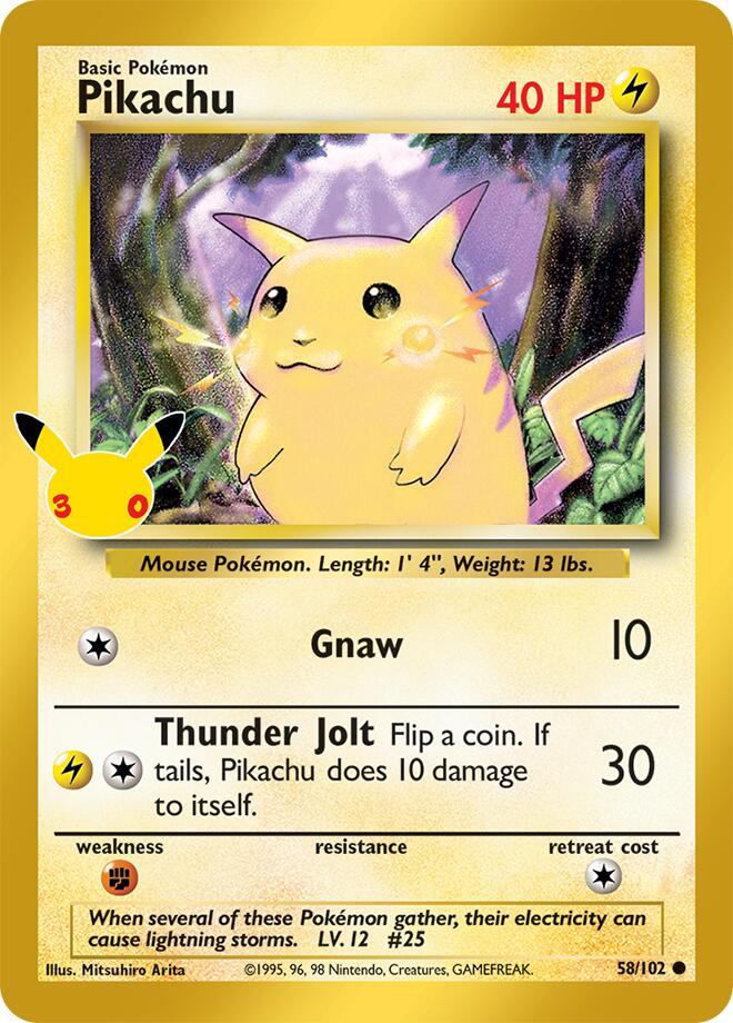 Pokémon: Pikachu - 58/102 - ME: 30th Celebration Classic Collection - VGMX