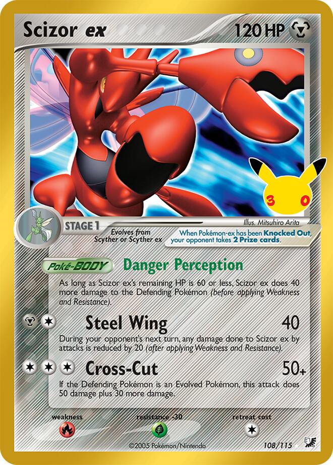 Pokémon: Scizor ex - 108/115 - ME: 30th Celebration Classic Collection - VGMX