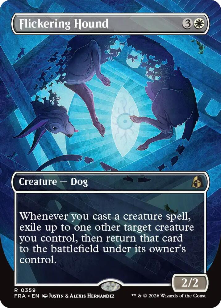 Magic: The Gathering: Flickering Hound (Borderless) - Reality Fracture - VGMX