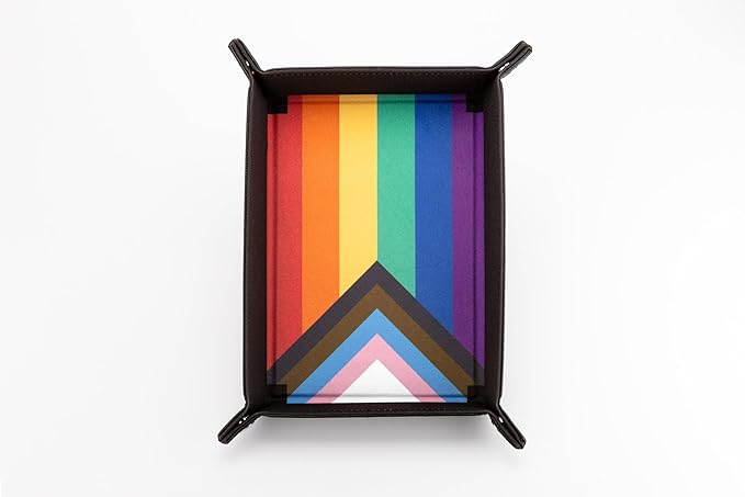 FANROLL: VELVET DICE TRAY: PRIDE RAINBOW FLAG