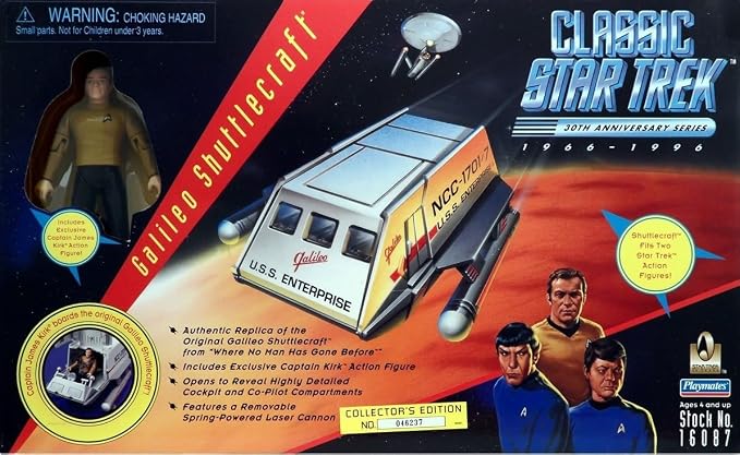 Star Trek Galileo Shuttlecraft & Captain Kirk Action Figure Set