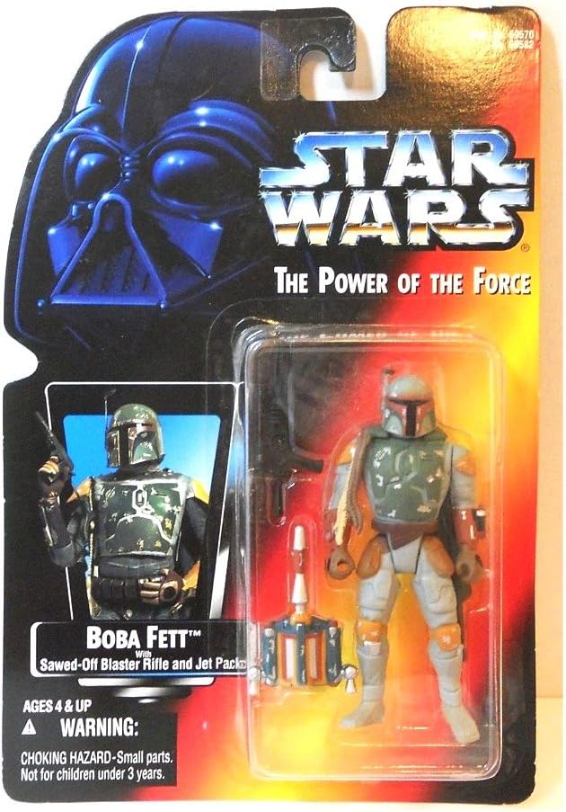 Star Wars, The Power Of The Force Red Card, Boba Fett Action Figure, 3.75 Inches