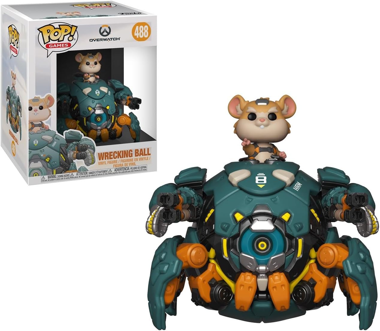 Funko Pop! Vinyl Super 6 in: Overwatch - Wrecking Ball (6 inch) #488