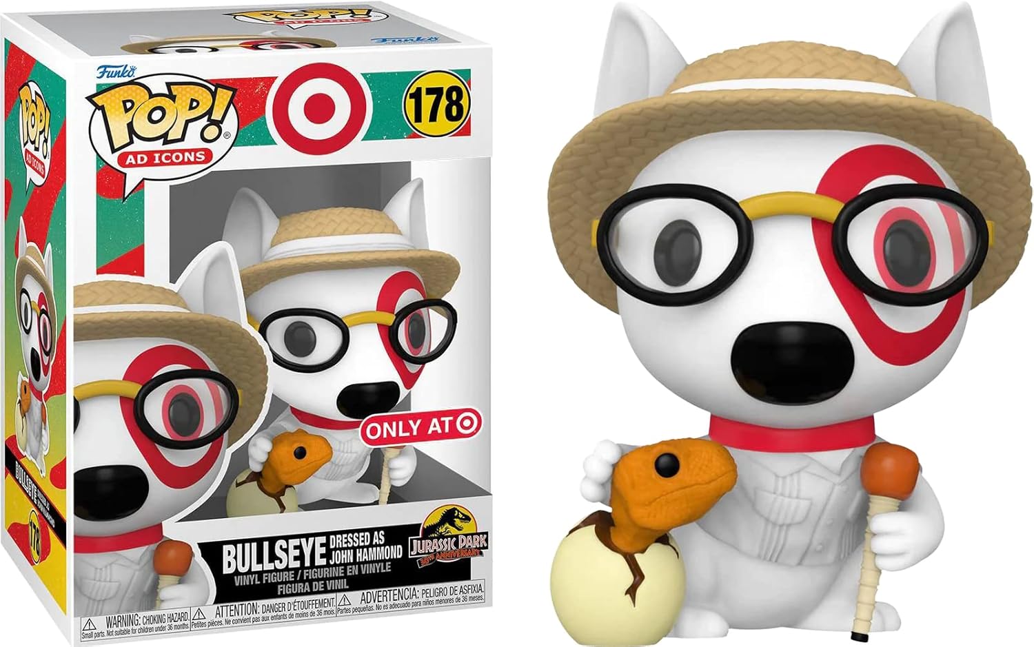 Pop! Funko Exclusive Jurassic Park Bullseye (Dressed as John Hammond) #178