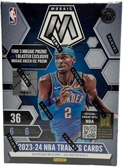 2023-24 Panini Mosaic Basketball NBA Blaster Trading Card Box (Hobby Exclusive Green Ice Prizm)