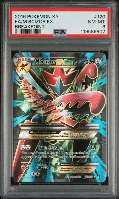 Pokemon: M Scizor ex - 120/122 - Breakpoint - PSA 8