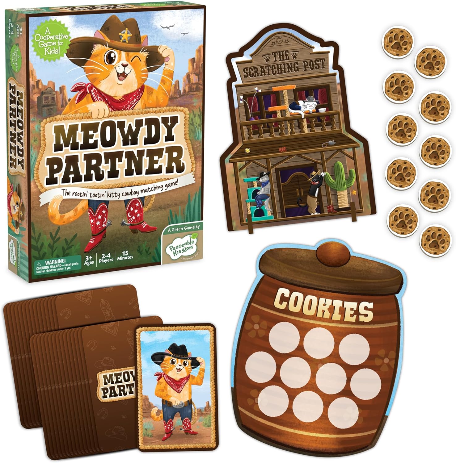 Peaceable Kingdom Meowdy Partner Matching Game