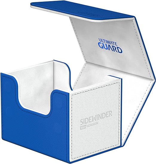 Ultimate Guard Sidewinder Synergy 100+, Deck Box for 100 Double-Sleeved TCG Cards, Blue/White