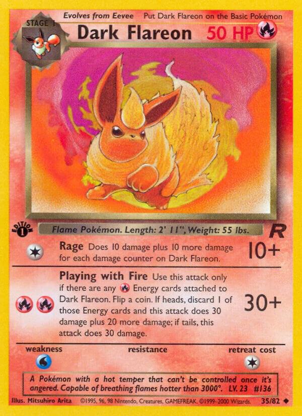 Pokémon: Dark Flareon (1st Edition) - 35/82 - Team Rocket - VGMX