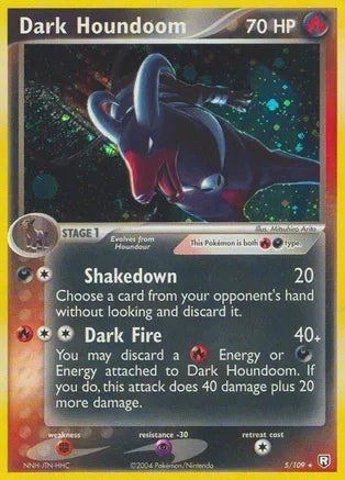 Holofoil Dark Houndoom - 005/109 - Team Rocket Returns (RR)