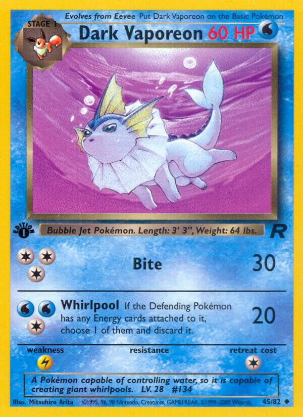 Pokémon: Dark Vaporeon - Team Rocket 1st Editon - VGMX