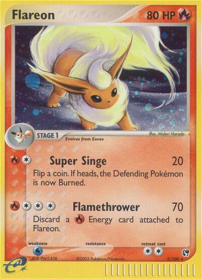 Pokemon: Flareon (Rev. Foil) - 5/100 - Sandstorm - VGMX