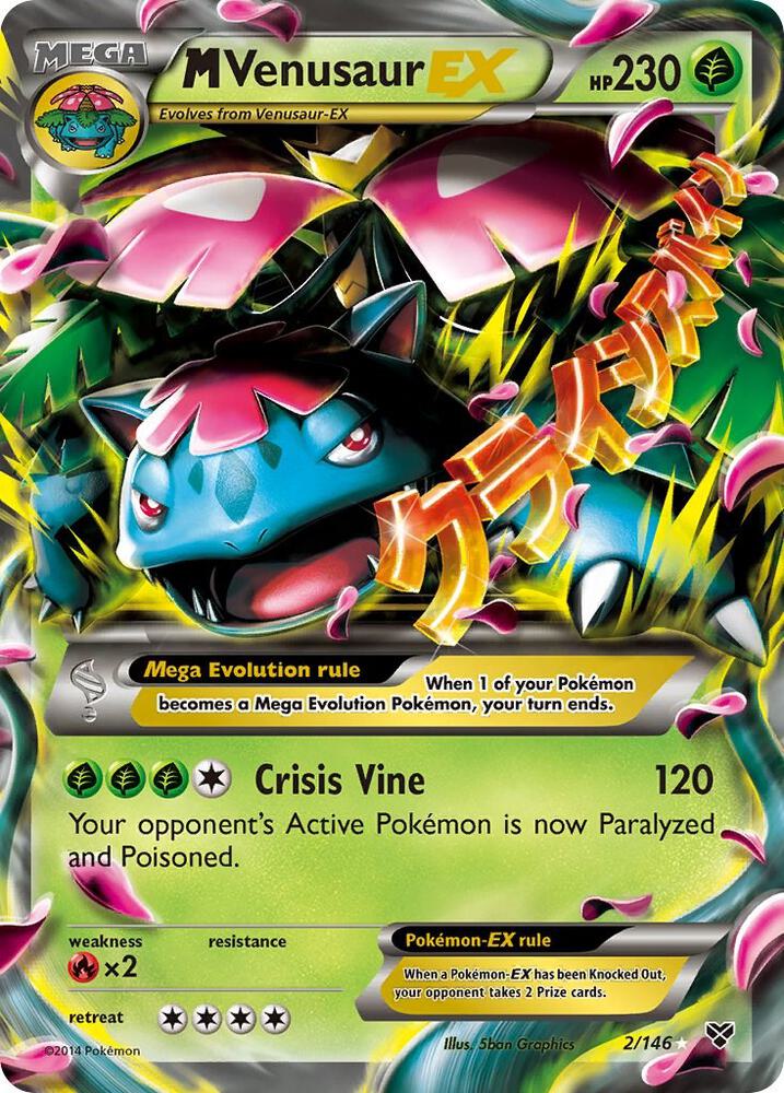 Pokemon: M Venusaur EX - 2/108 - XY Base Set - VGMX