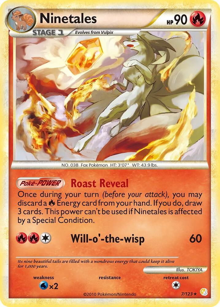 Pokémon: Ninetales - 7/123 - HeartGold SoulSilver - VGMX