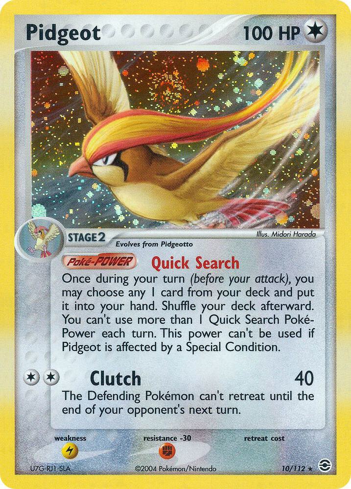 Pokémon: Pidgeot - 10/112 - EX FireRed & LeafGreen - VGMX