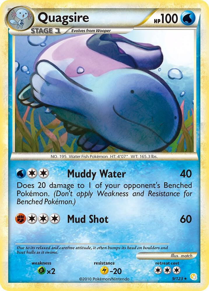 Pokémon: Quagsire - 9/123 - HeartGold SoulSilver - VGMX