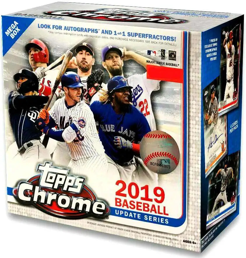 MLB Topps 2019 Chrome Baseball Update Trading Card MEGA Box [7 Packs]