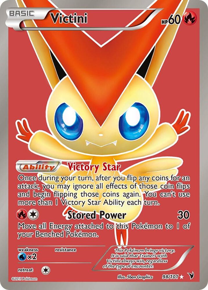 Pokémon: Victini (Full Art) - 98/101 - Noble Victories - VGMX