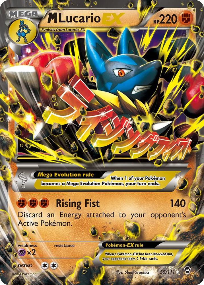 Pokemon: M Lucario EX - 55/111 - Furious Fists - VGMX