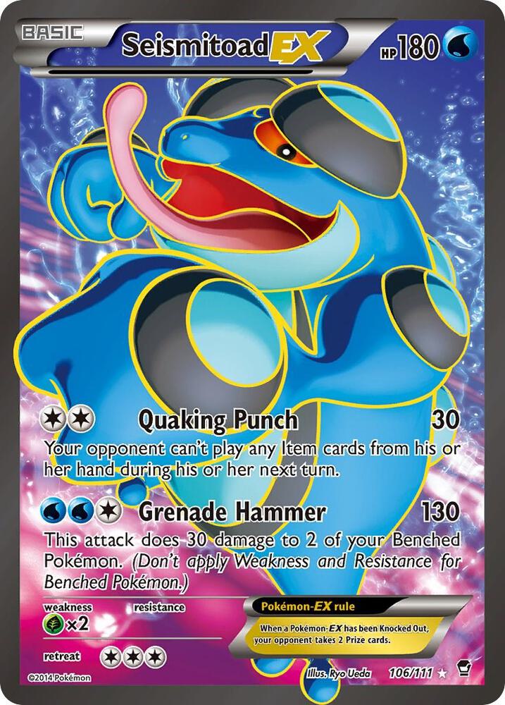 Pokémon: Seismitoad EX (106 Full Art) - XY - Furious Fists - VGMX