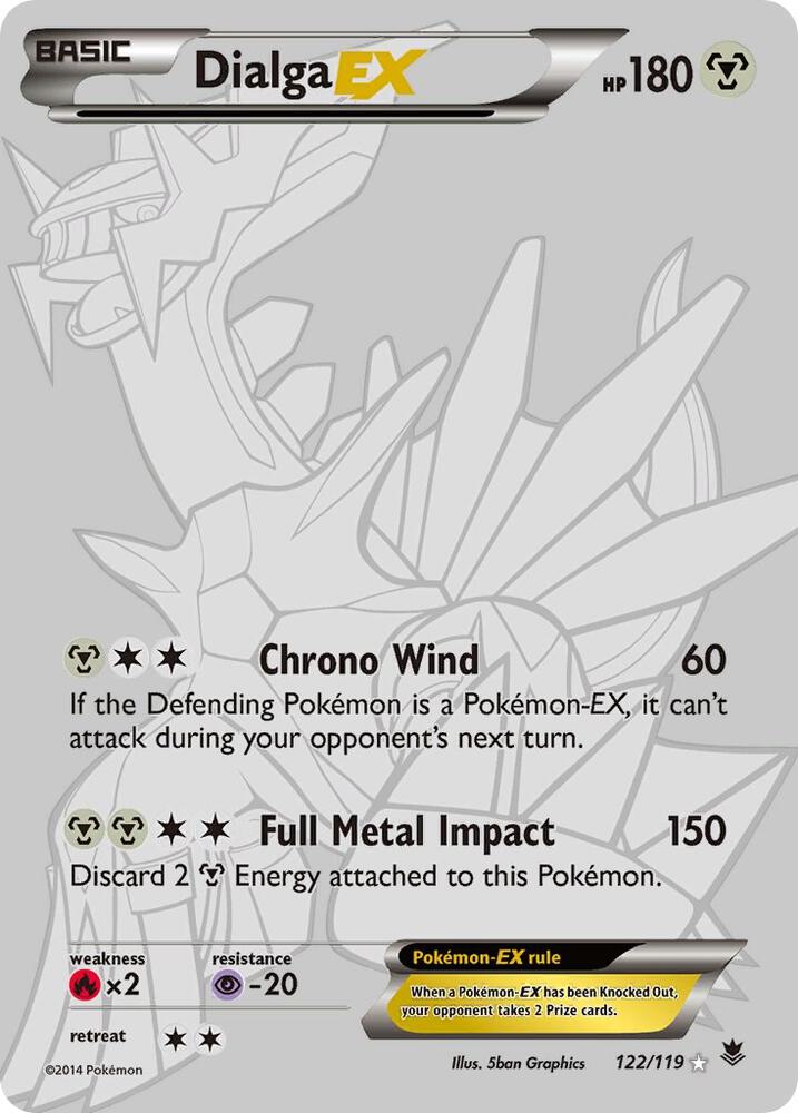 Pokemon: Dialga EX (122 Secret Rare) - XY - Phantom Forces - VGMX