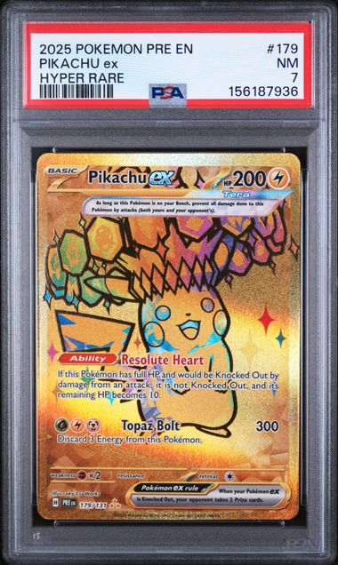 Pokémon: Pikachu ex - 179/131 - Prismatic Evolutions - PSA 7 - VGMX