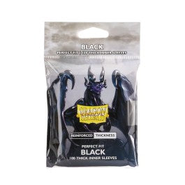 Dragon Shield: Perfect Fit Thick Inner Sleeves (Black) - 100 CT - VGMX