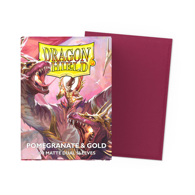 Dragon Shield: Standard Matte Dual - Pomegranate and Gold 100CT - VGMX