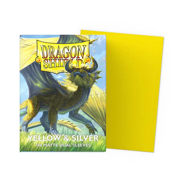 Dragon Shield: Standard Matte Dual - Yellow and Silver  100CT - VGMX