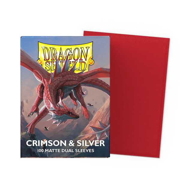 Dragon Shield: Standard Matte Dual - Crimson and Silver  100CT - VGMX