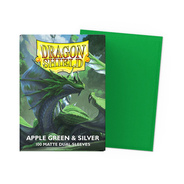 Dragon Shield: Standard Matte Dual - Apple Green and Silver  100CT - VGMX