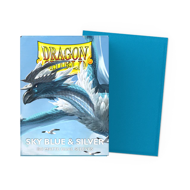 Dragon Shield: Standard Matte Dual - Sky Blue and Silver  100CT - VGMX