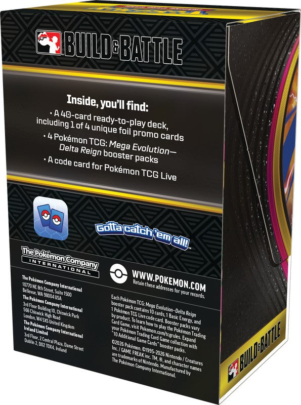 Pokémon| Mega Evolution: Delta Reign - Build and Battle Box (Limit 2 Per Customer)