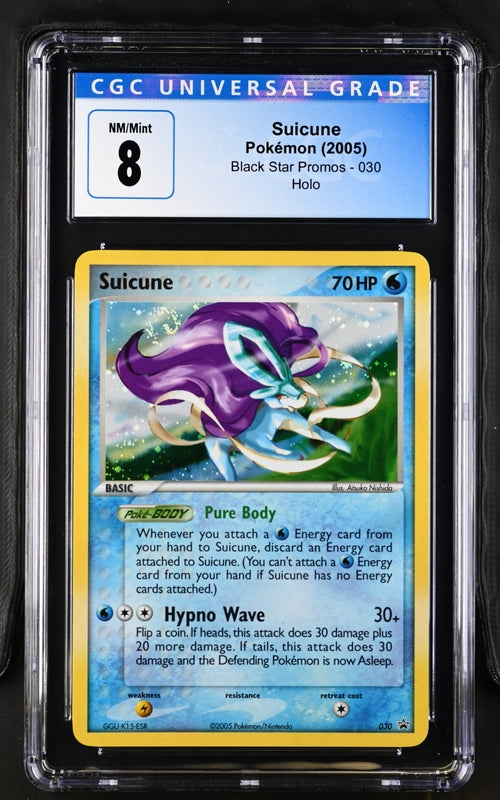 Pokemon: Suicune - 030 - Blackstar Promos - CGC 8 - VGMX