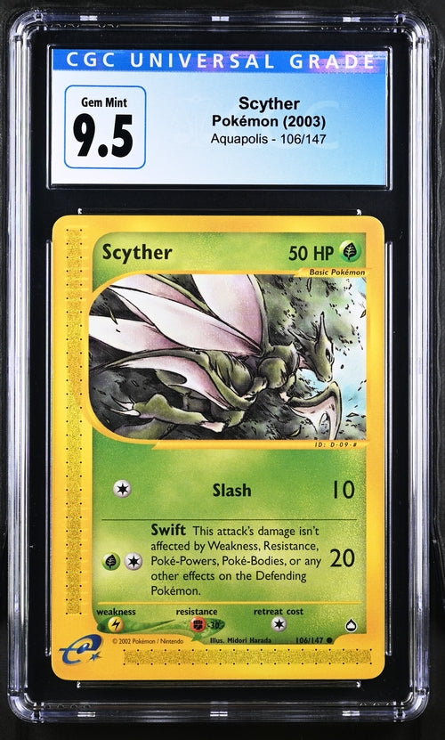 Pokemon: Scyther - 106/147 - Aquapolis - CGC 9.5